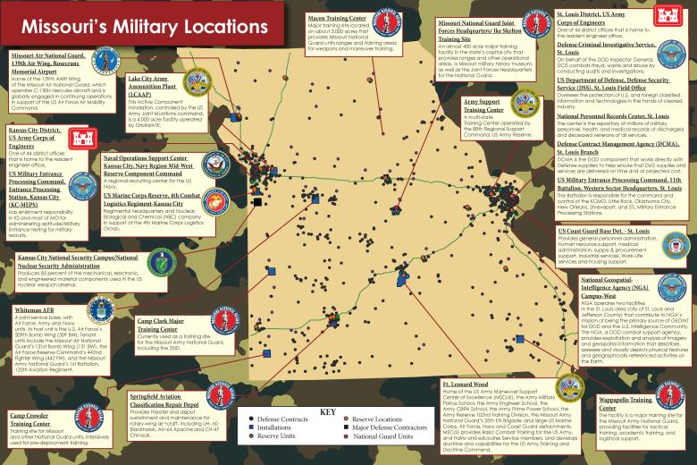 Missouri Military Installations Map preview image